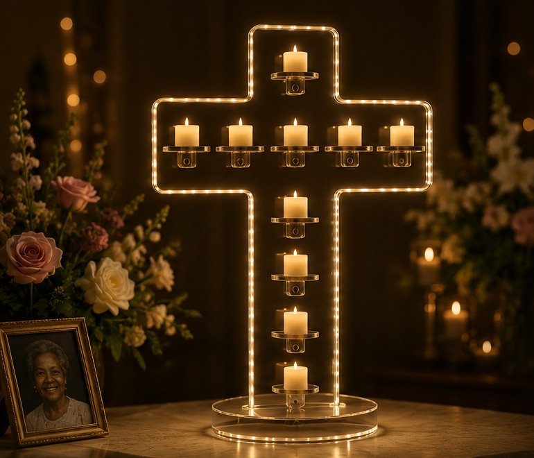 The Lumina Cross glowing